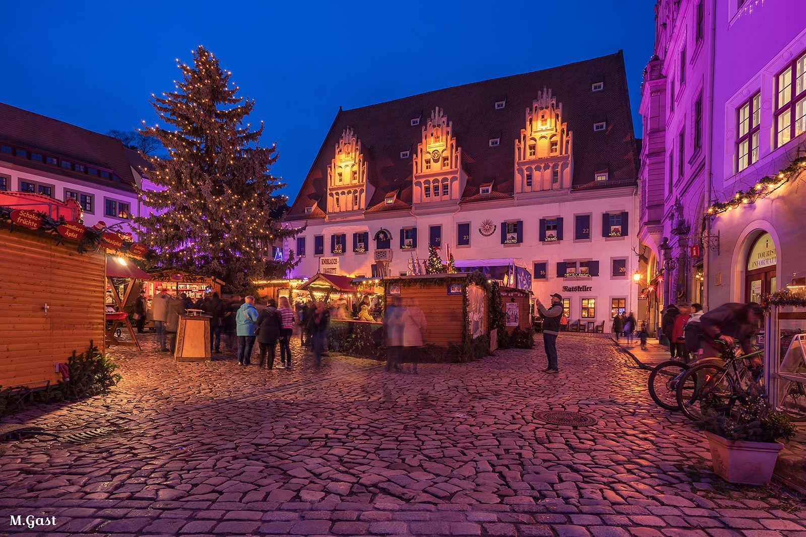Meißen Marktplatz mit Rathaus